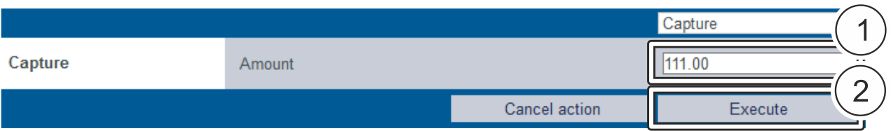 Carrying Out An Action In The Detailed View Capture Credit Etc Documentation Computop